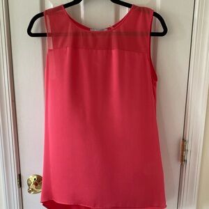 T Tahari Salmon Tank Top with Flowing Silhouette